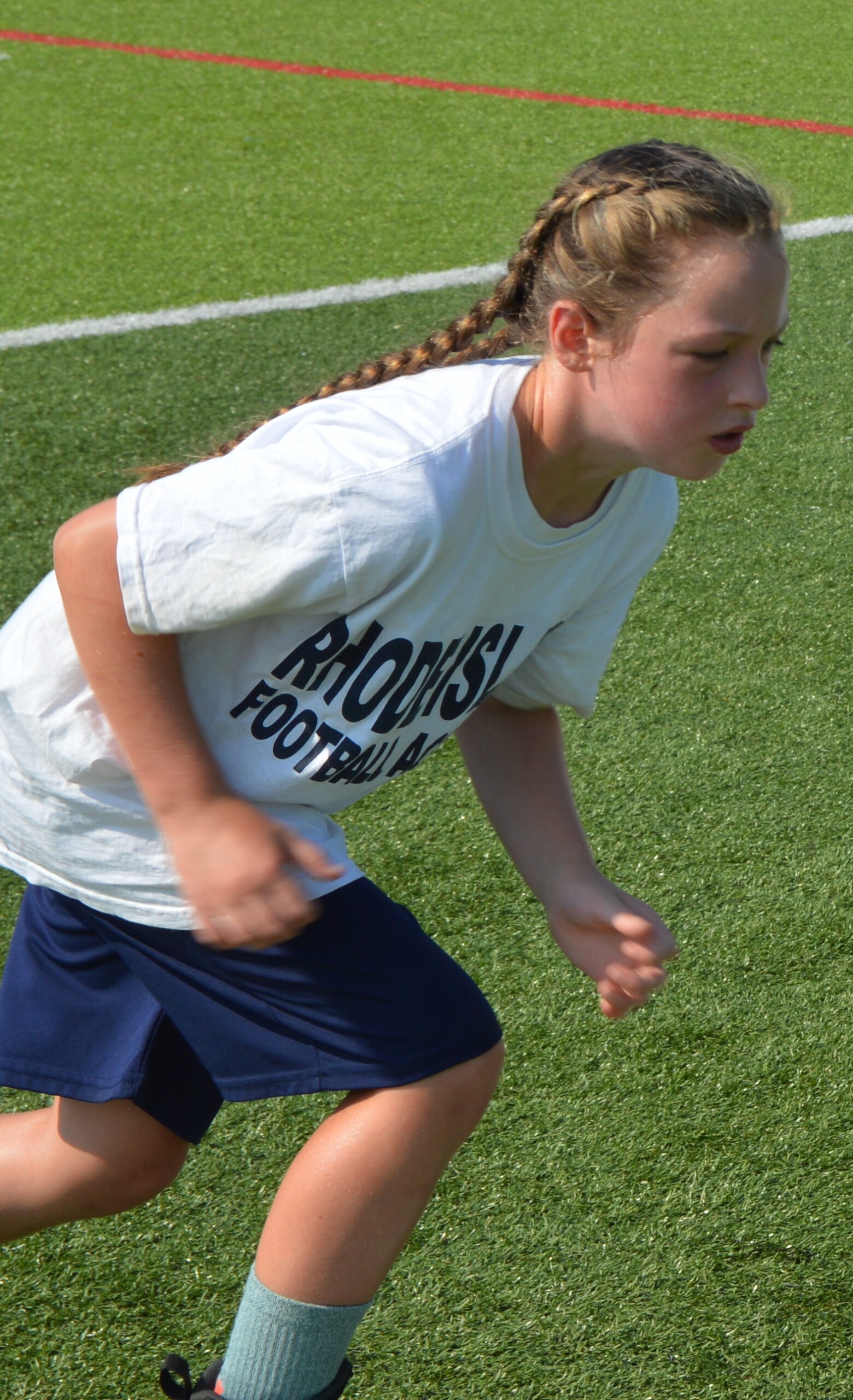 Athlete sprinting
