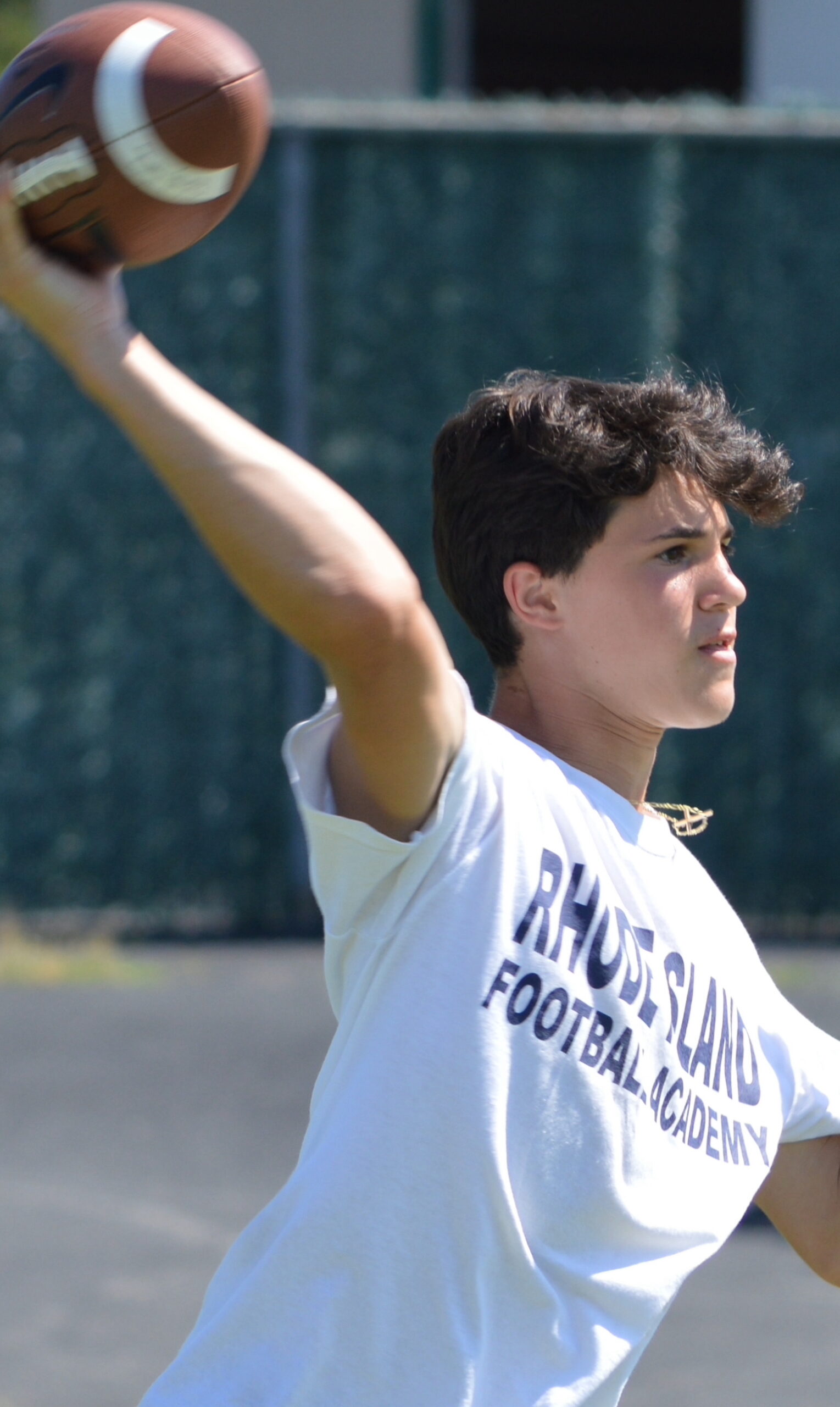 Quarterback throwing